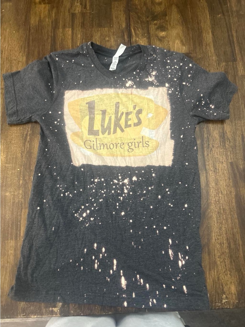 Bella Canvas Charcoal Tee with Yellow Luke's Logo